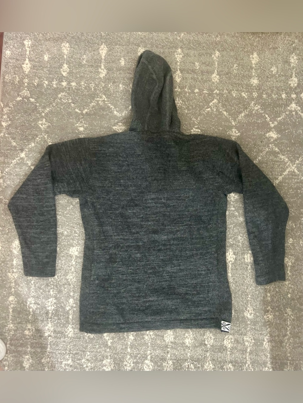 Paka Women’s Handmade Alpaca Hooded Pullover Sweater, Charcoal Gray Medium/Large - Picture 16 of 16